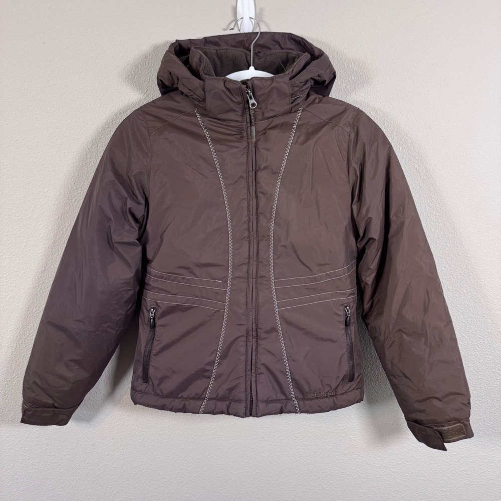 LL Bean Insulated Puffer Ski Jacket Fleece Lined Gorpcore Outdoor Girl's Size 8